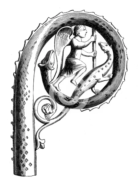 Abbot's crozier, 13th century, (1870). Artist: Unknown