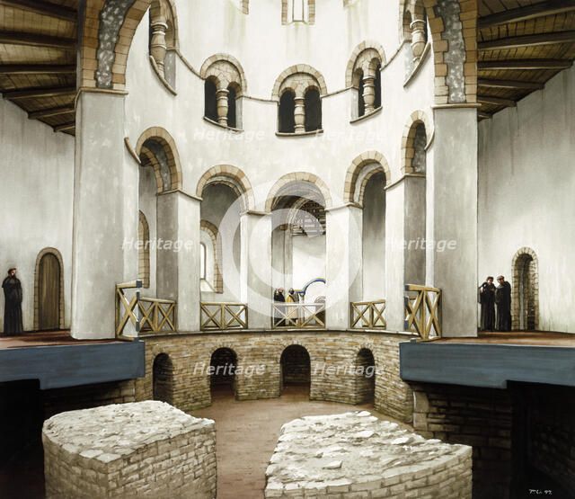 Abbot Wulfric's rotunda at St Augustine's Abbey, c12th century, (c1990-2010). Artist: Peter Urmston.