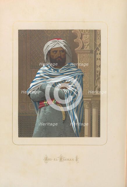 Abd al-Rahman I. From: Hombres y mujeres ce?lebres de todos los tiempos by Juan Landa, 1875-1877. Creator: Anonymous.