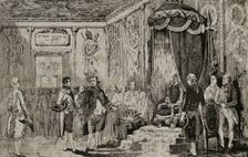 Abdication of King Charles IV in favour of his son Ferdinand VII, March 19, 1808, (1851). Creator: Unknown