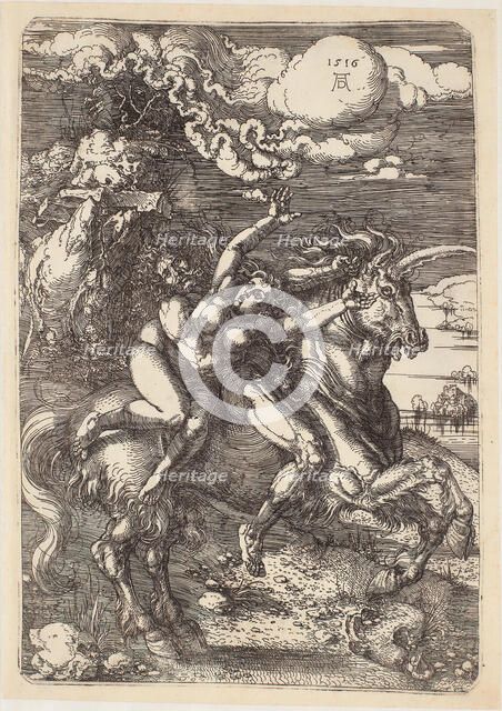 Abduction of Proserpine on a Unicorn, 1516. Artist: Dürer, Albrecht (1471-1528)