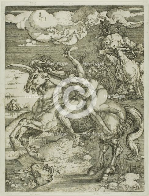 Abduction of Proserpine on a Unicorn, n.d. Creator: Hieronymus Hopfer.