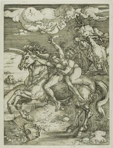 Abduction of Proserpine on a Unicorn, n.d. Creator: Hieronymus Hopfer