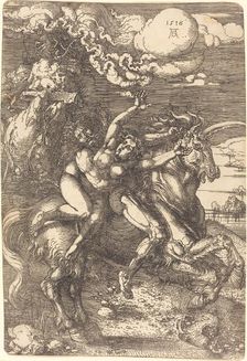 Abduction on a Unicorn, 1516. Creator: Albrecht Durer