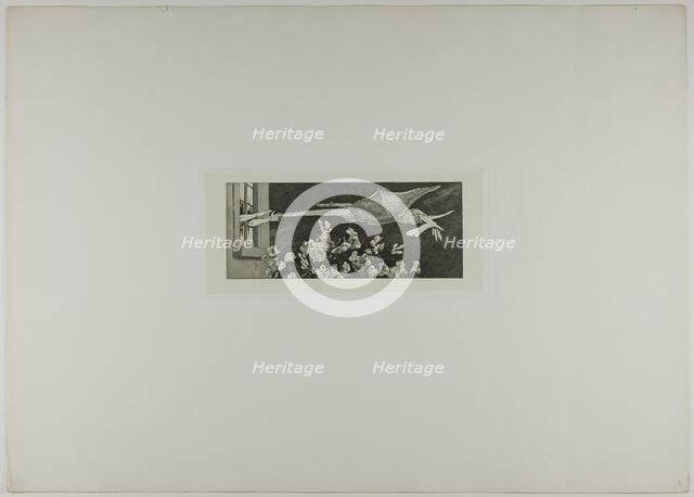 Abduction, plate nine from A Glove, 1881. Creator: Max Klinger.