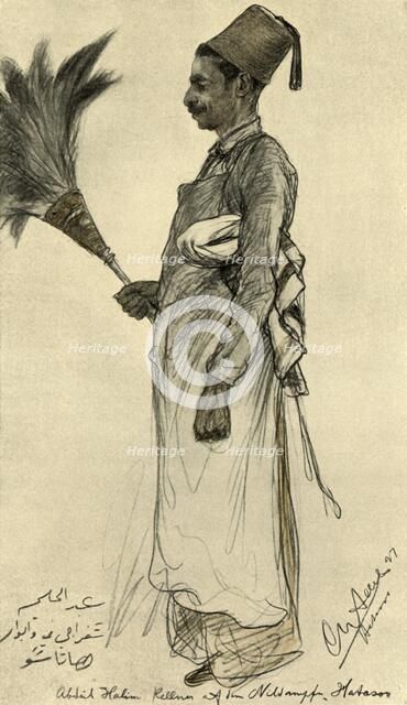 Abdul Halim, waiter on the 'Hatasoo' steamboat, Egypt, 1898.  Creator: Christian Wilhelm Allers.