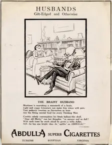 Abdulla Cigarettes, 1920s. Artist: Henry Mayo Bateman