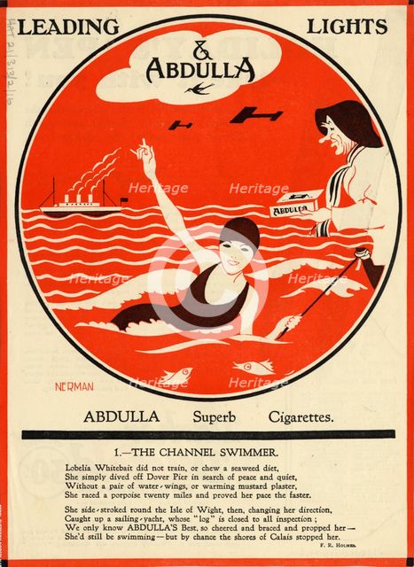 Abdulla Cigarettes, 1920s. Artist: Nerman