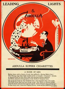Abdulla Cigarettes, 1920s. Artist: Nerman