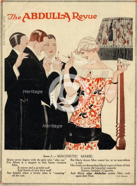 Abdulla Cigarettes, 1920s. Artist: René Vincent