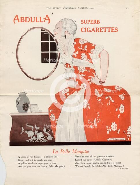 Abdulla Cigarettes, 1924. Artist: René Vincent