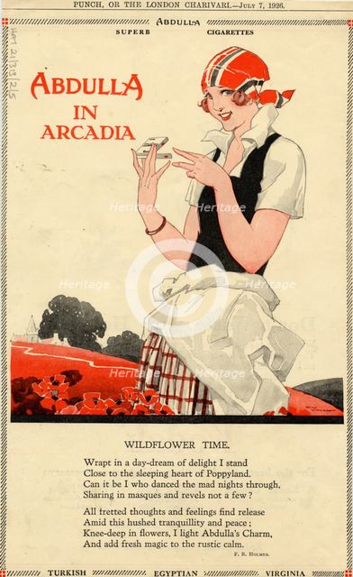 Abdulla Cigarettes, 1926. Creator: René Vincent.