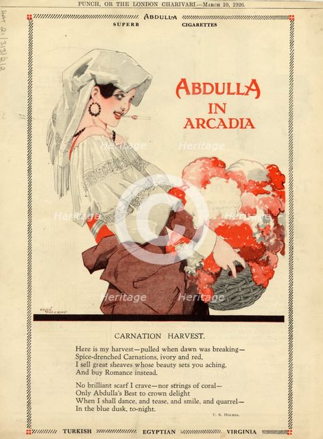 Abdulla Cigarettes, 1926. Artist: René Vincent