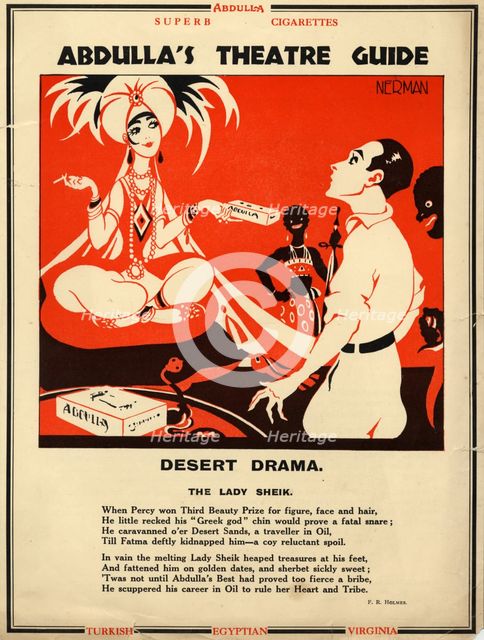 Abdulla Cigarettes, 1928. Artist: Nerman