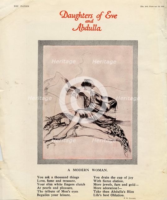 Abdulla Cigarettes, 1929. Artist: Unknown