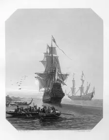 Abel Tasman, 17th century Dutch seafarer, explorer, and merchant, c1870. Artist: JH Rennefeld
