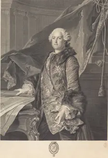 Abel Francois Poisson, Marquis de Marigny. 1761. Creator: Johann Georg Wille