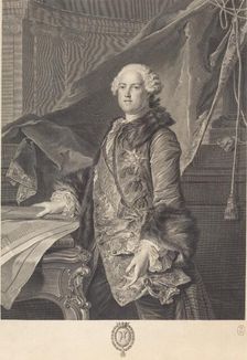 Abel Francois Poisson, Marquis de Marigny. 1761. Creator: Johann Georg Wille