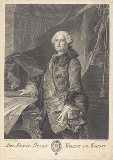 Abel Francois Poisson, Marquis de Marigny. Creator: Johann Georg Wille