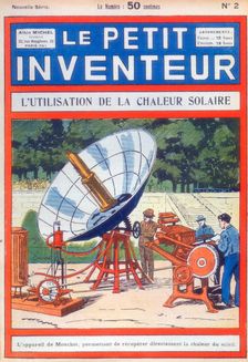 Abel Pifre's solar-powered printing press, c1894 ([c1927). Creator: Unknown