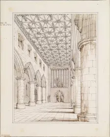 Aberdeen Cathedral - Interior of Nave, 1848-1852. Creator: Robert William Billings