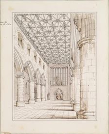 Aberdeen Cathedral - Interior of Nave, 1848-1852. Creator: Robert William Billings