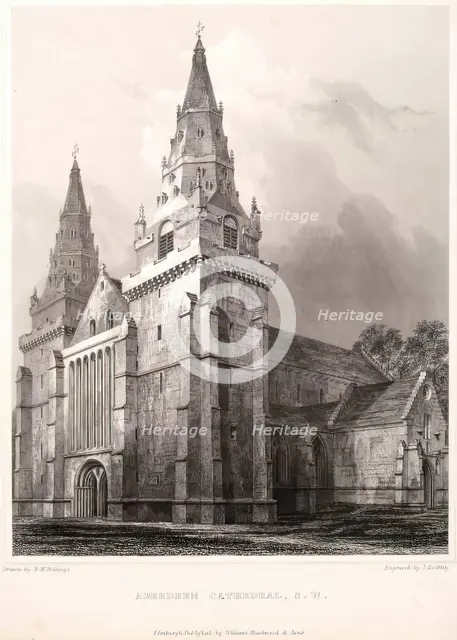 Aberdeen Cathedral, S.W, c1845. Creator: Unknown.