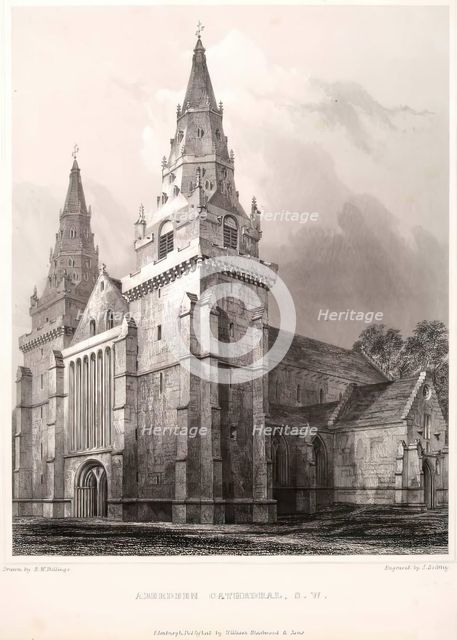 Aberdeen Cathedral, S.W, c1845. Creator: Unknown.