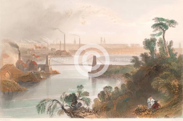 Aberdeen - Views - Aberdeen from the Chain Bridge, 1837. Creator: Unknown.