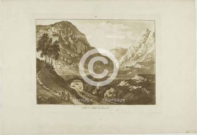 Aberglaslyn Bridge (North Wales), 1776. Creator: Paul Sandby.