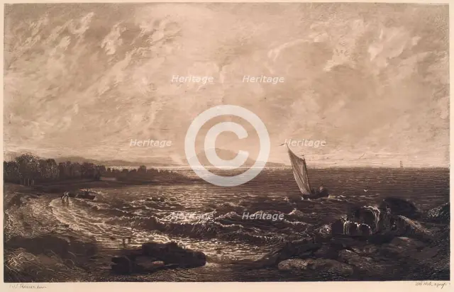 Aberlady Bay, (c1820s), c1889. Creator: William Brassey Hole.