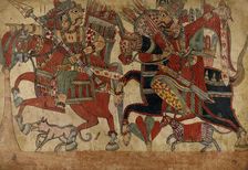 Abhimanyu Hunting, Scene from the Story of the Marriage of Abhimanyu and Vatsala..., c1850. Creator: Unknown