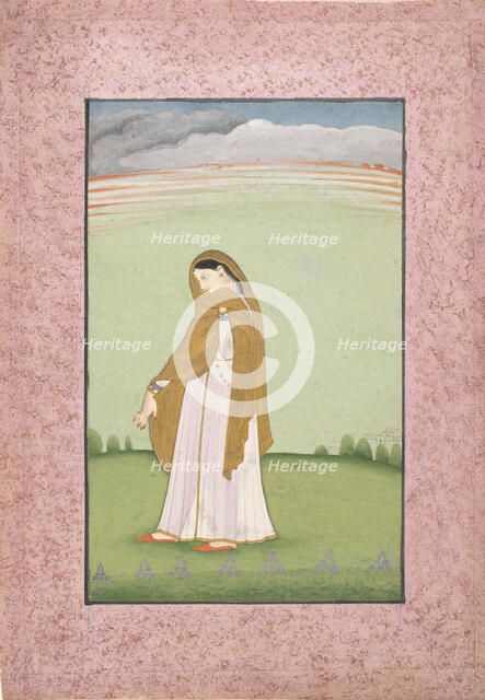 Abhisarika Nayika, a Heroine Longing for Her Lover, ca. 1790-1800. Creator: Unknown.