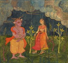 Abhisarika Nayika, folio from a Rasikpriya, ca. 1615-1625. Creator: Unknown