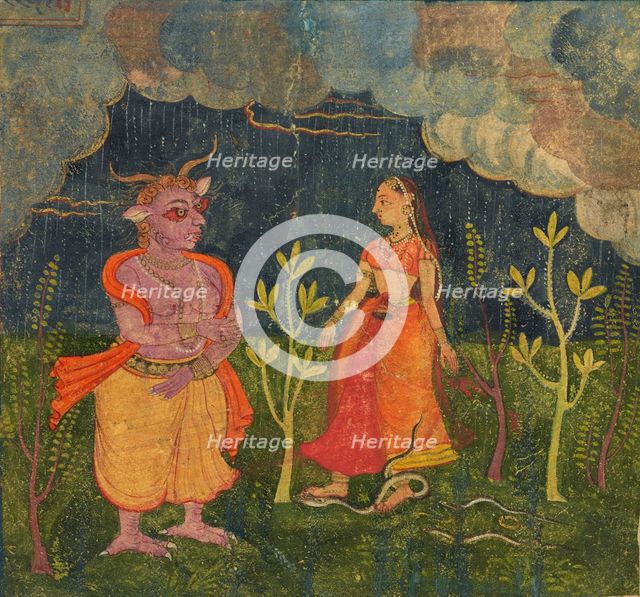Abhisarika Nayika, folio from a Rasikpriya, ca. 1615-1625. Creator: Unknown.