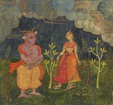 Abhisarika Nayika, folio from a Rasikpriya, ca. 1615-1625. Creator: Unknown