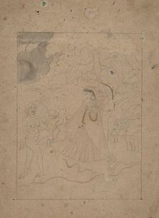 Abhisarika Nayika (Heroine Braving the Night), ca. 1800. Creator: Unknown