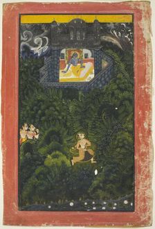 Abhisarika Nayika (Heroine Running to Meet her Lover), mid-18th century. Creator: Unknown