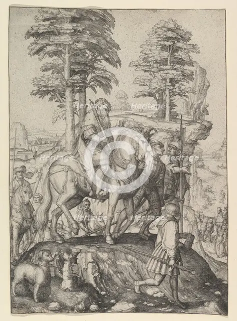 Abigail Before David, ca. 1507. Creator: Lucas van Leyden.