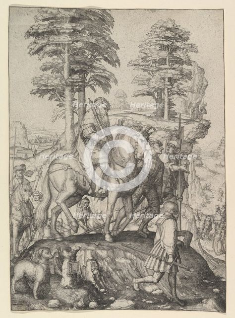 Abigail Before David, ca. 1507. Creator: Lucas van Leyden.