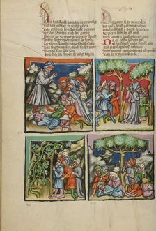 Abimelech Gathering Support: Jotham's Comparison: The Trees Choosing a King..., about 1400-1410. Creator: Unknown
