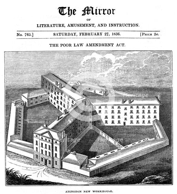 Abingdon Workhouse, Oxfordshire, built for the Abingdon Union, 1836. Creator: Unknown.