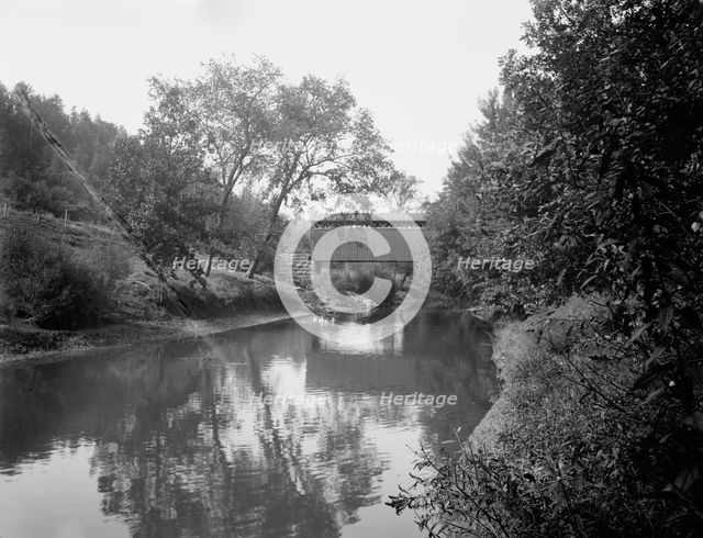 Able Man's Narrows, old wagon bridge, c1898. Creator: Unknown.