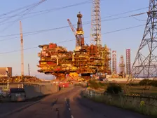Able Seaton Port, Brent B Oil Rig, Greythorp, Hartlepool, County Durham, 2019. Creator: James O Davies