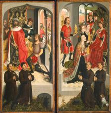 Abner's Messenger before David (?); The Queen of Sheba Bringing Gifts to Solomon..., ca. 1480. Creator: Master of the Saint Barbara Legend