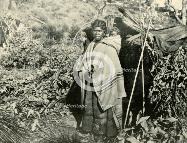 'Aboriginal woman with child', 1901. Creator: Unknown.