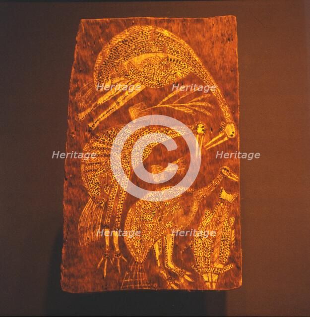 Aboriginal bark painting Artist: Unknown.