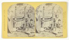 Aboriginal life among the Navajo Indians, Cañon de Chelle, New Mexico. Squaw weaving..., 1873. Creator: Tim O'Sullivan