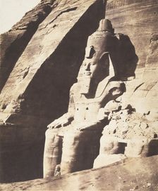 Abou Sembil, Grand Spéos - Statues Colossales, Vues de Trois-Quarts, 1851-52. Creator: Félix Teynard
