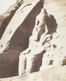 Abou Sembil, Grand Spéos - Statues Colossales, Vues de Trois-Quarts, 1851-52, printed 1853-54. Creator: Félix Teynard
